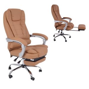 Πολυθρόνα Γραφείου Διευθυντή Relax BF9700 Μπεζ με Υποπόδιο ΕΟ573.2 (2)