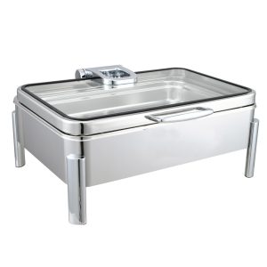 Bain Marie Mπαιν Μαρί Ιnox GN1 1 Στοιβαζόμενο με Soft Close & Γυάλινο Καπάκι 24 0919