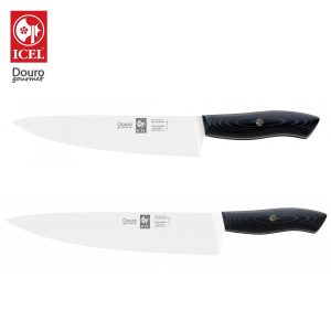 Icel Douro Gourmet Μαχαίρι Chef 20 25cm Ίσιο με Ξύλινη Μαύρη Λαβή 1
